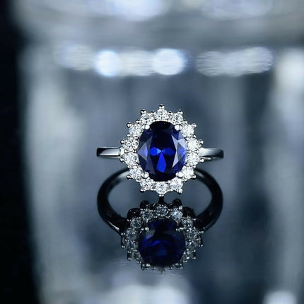 Anillo de Plata estilo Lady Di, Princesa Diana para mujer