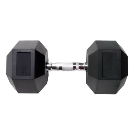 Par De Mancuernas Hexagonales Unifitness De 22.5kg Negro