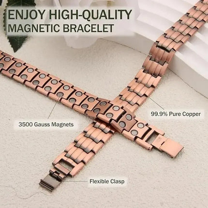 Pulsera T-zohar De Cobre Puro Para Terapia Magnetica