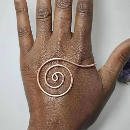 Anillo De Palma De Cobre Anillo De Palma En Espiral Hecho A mano Ritualizado / Consagrado