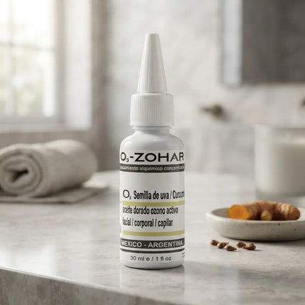 Aceite Ozonizado Curcuma Y Semilla De Uva 30ml Puro Organico
