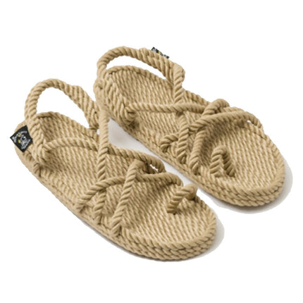 Toe Joe color camel sandalia Nomadic de cuerdas suaves
