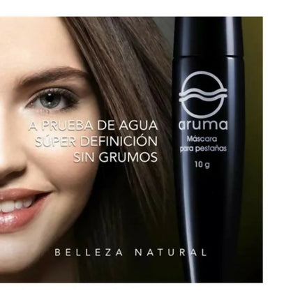 Mascara de pestañas Aruma, paquete de tres piezas, a prueba de agua.
