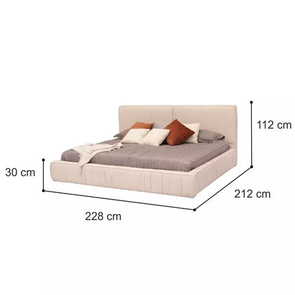 Cama King Tapizada Skanor Muebles Fontana