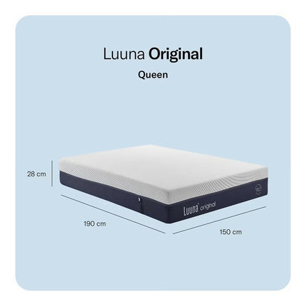 Luuna Colchón Original Memory Foam, Queen Size Comprimido