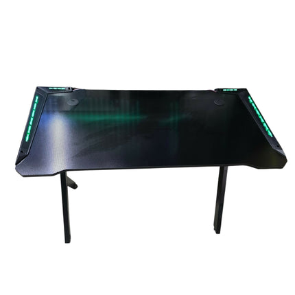 Escritorio Gamer 122x60 Cm Textura Fibra De Carbono Led.