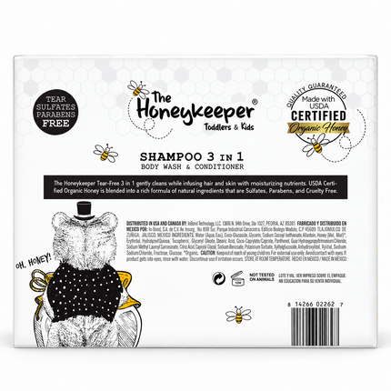 The Honeykeeper Shampoo 3 en 1 con miel 3 pzas de 700 ml