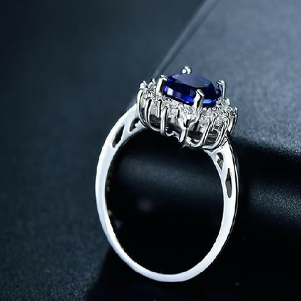 Anillo de Plata estilo Lady Di, Princesa Diana para mujer