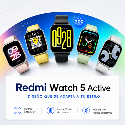 Smartwatch Xiaomi Redmi Watch 5 Active Pantalla 2" Llamadas Bluetooth