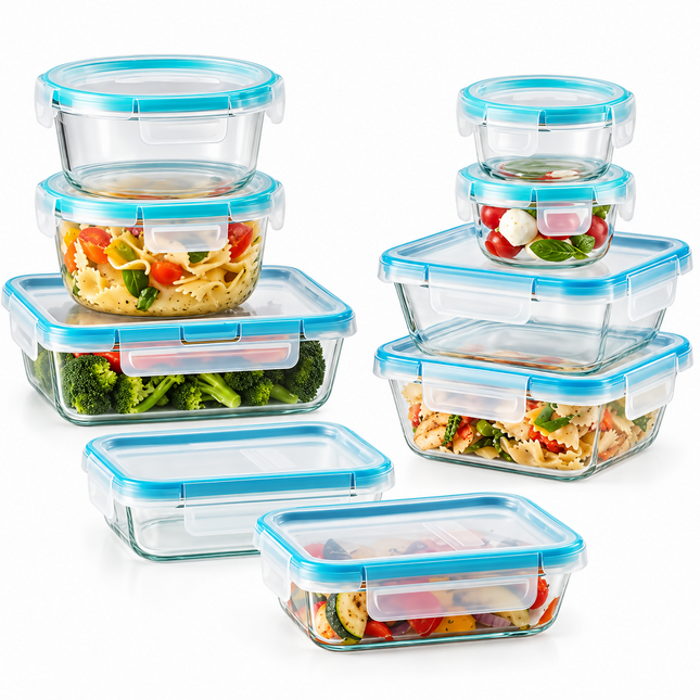 Juego de Recipientes de Vidrio 18 piezas Snapware Pure Pyrex Glass