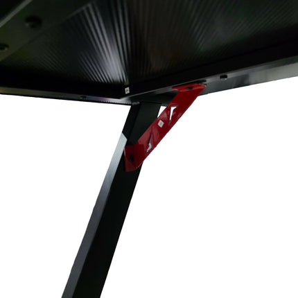 Escritorio Gamer 122x60 Cm Textura Fibra De Carbono Led.