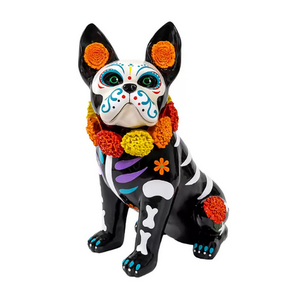 Figura Decorativa Día de Muertos, Bulldog Francés