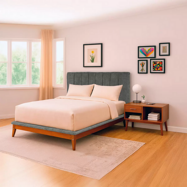 Cama Queen Gris Violanti