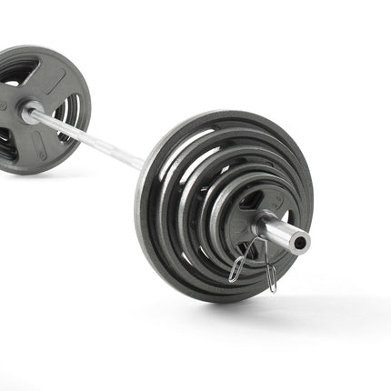 JUEGO DE BARRA OLÍMPICA CON PESO